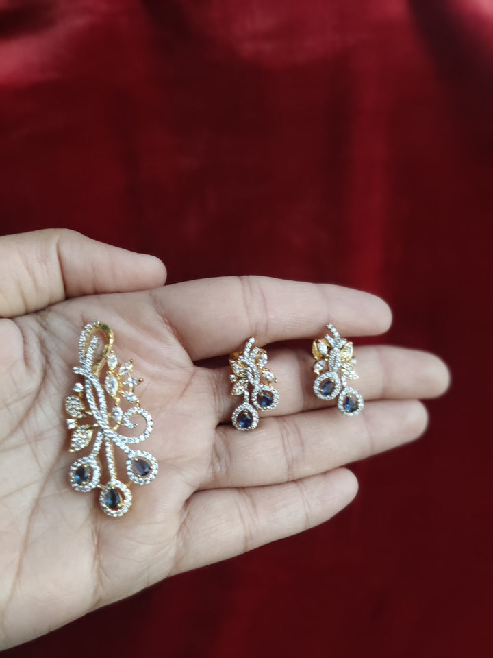 Gold cubic zirconia earrings