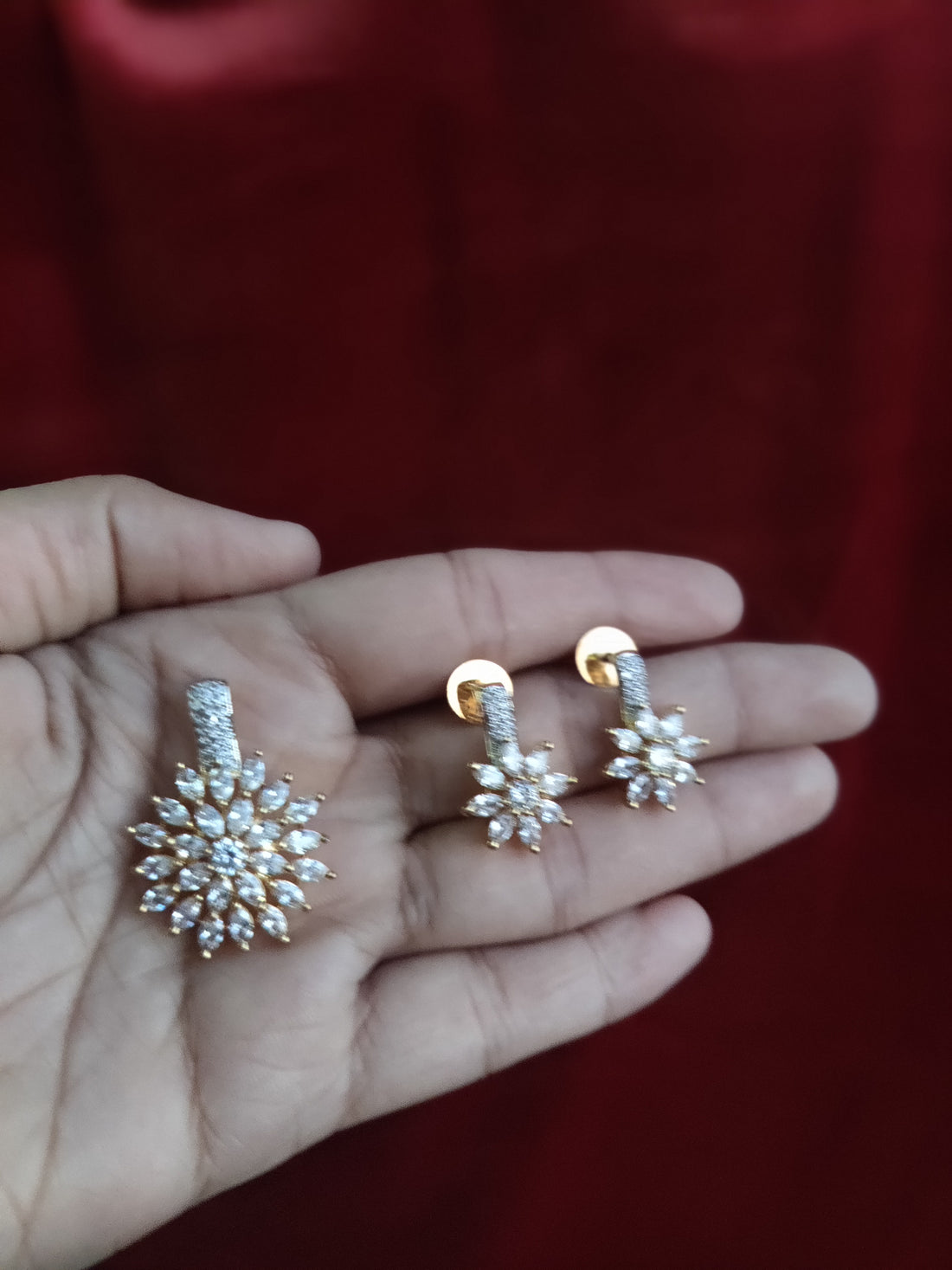 Frozen Snow Stud Earrings