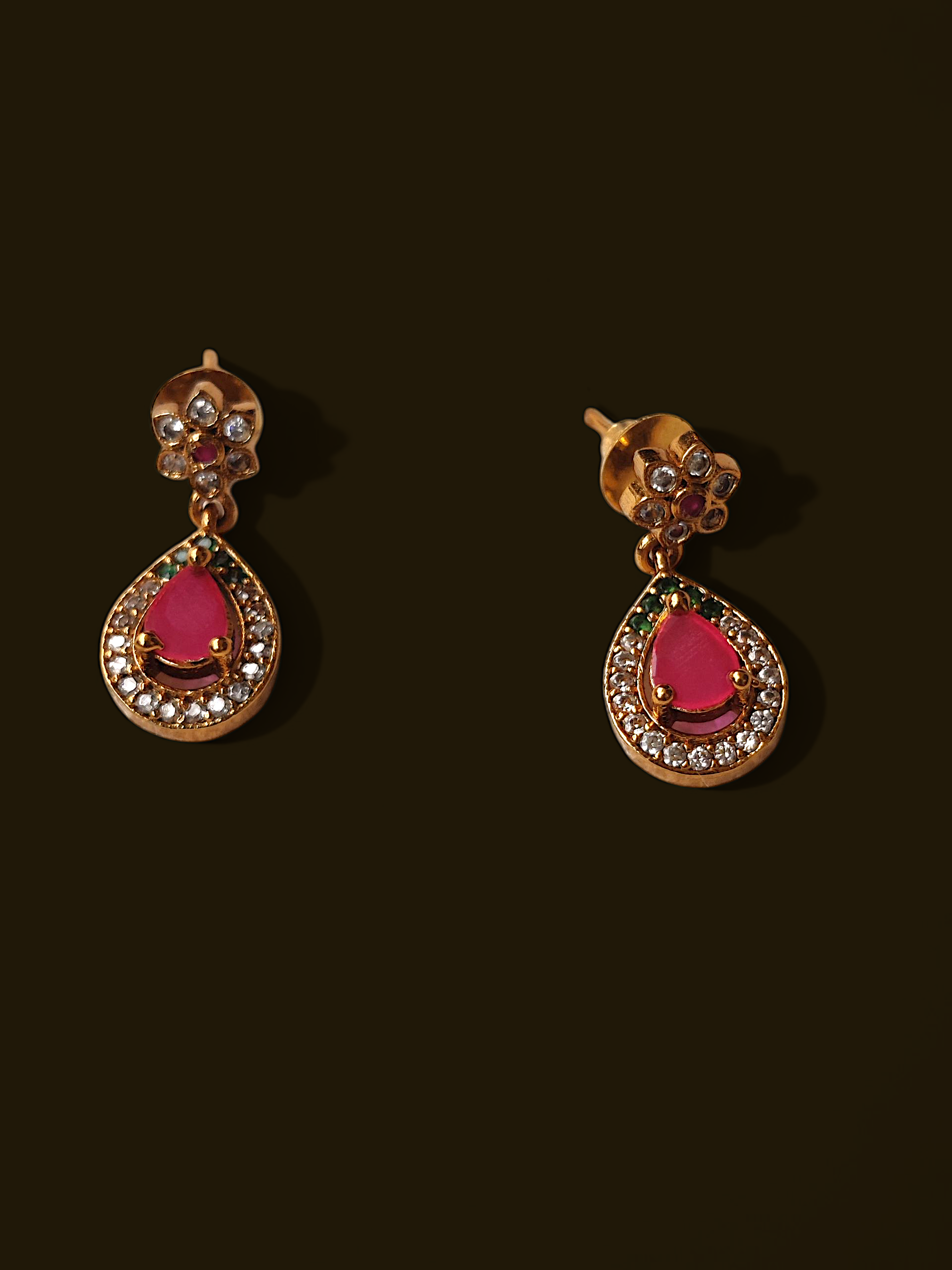 Ashi Ruby Drop Necklace Set