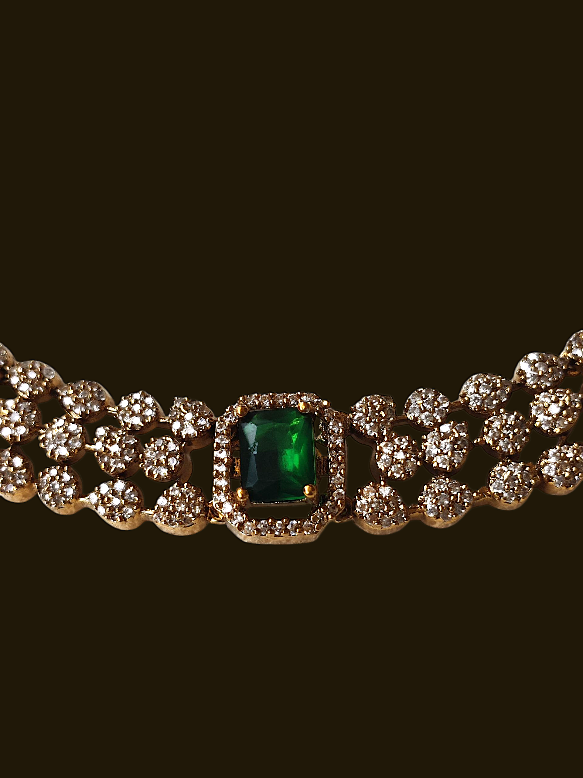 Ashi Emerald Bloom Necklace Set