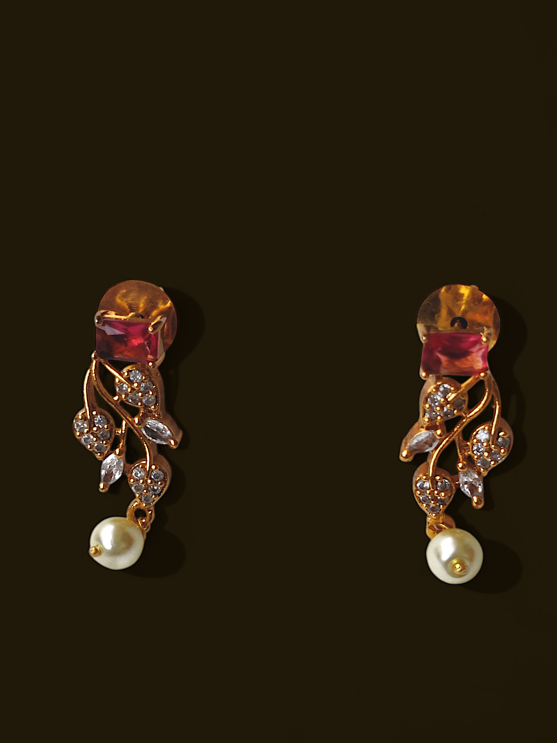 Ashi Meher Leaf Stone Necklace Set