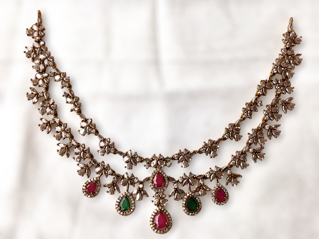 Ashi Creations: Floral Grandeur Necklace Set