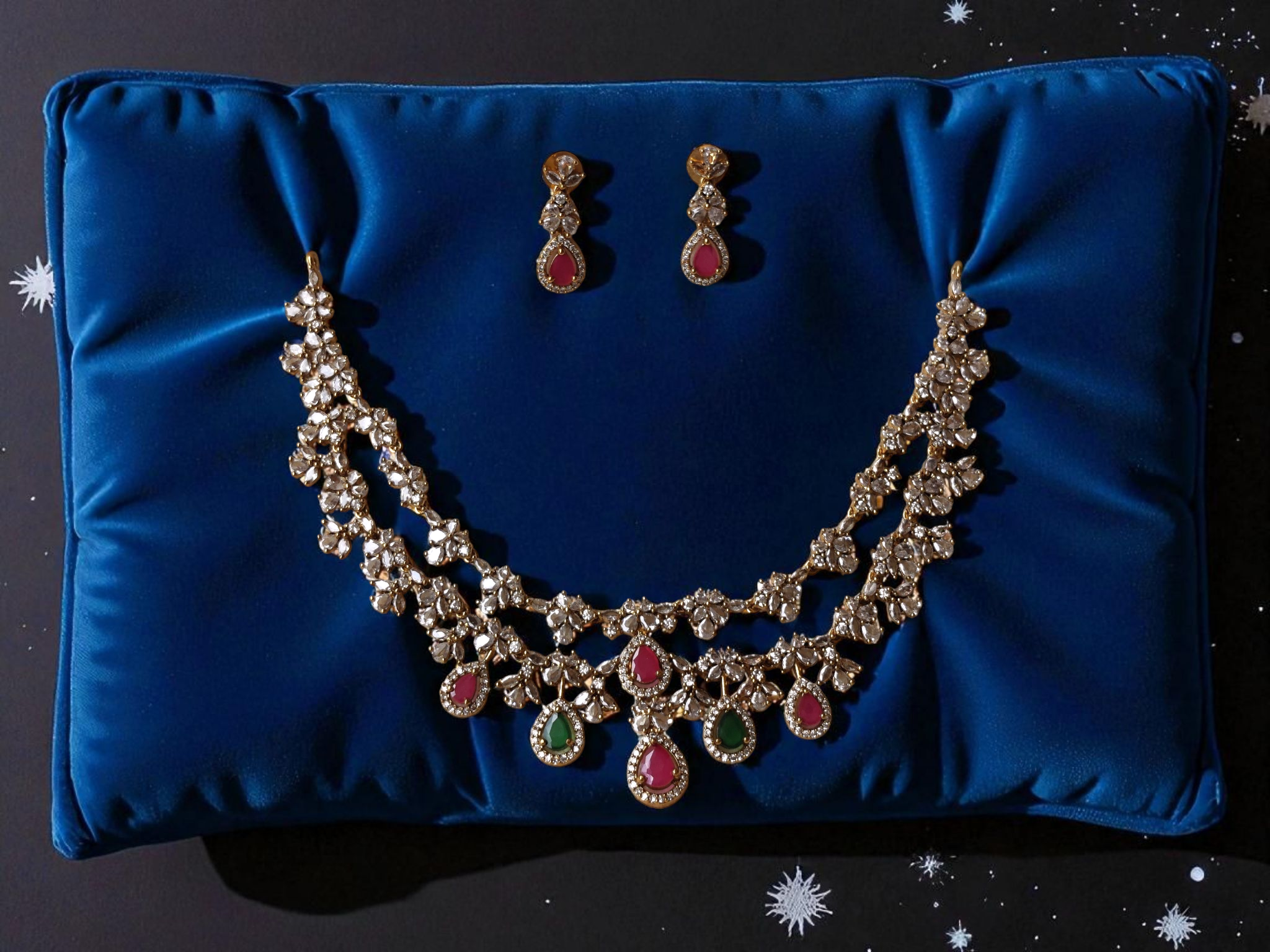 Ashi Creations: Floral Grandeur Necklace Set