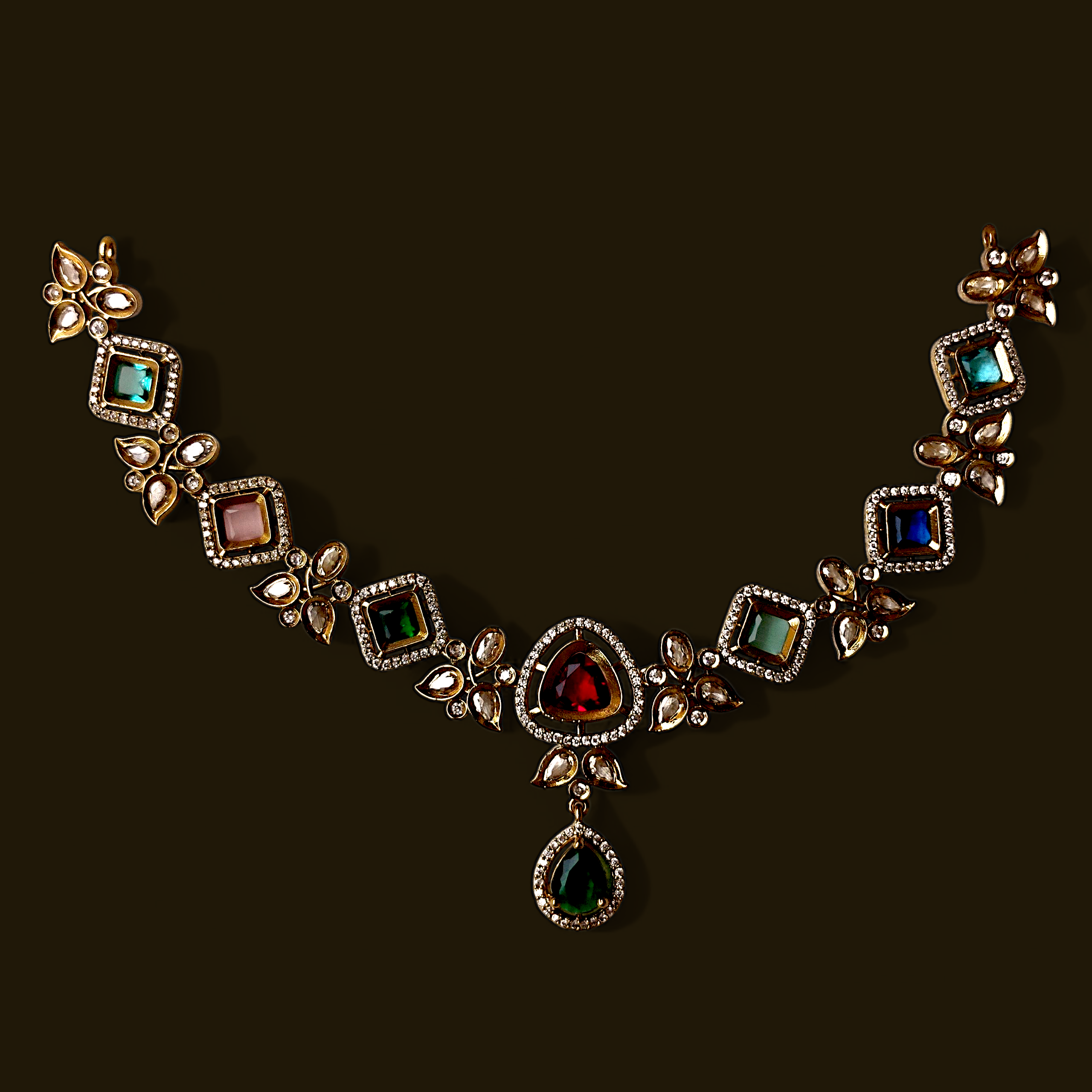 Ashi Rang Mahal Stone Necklace
