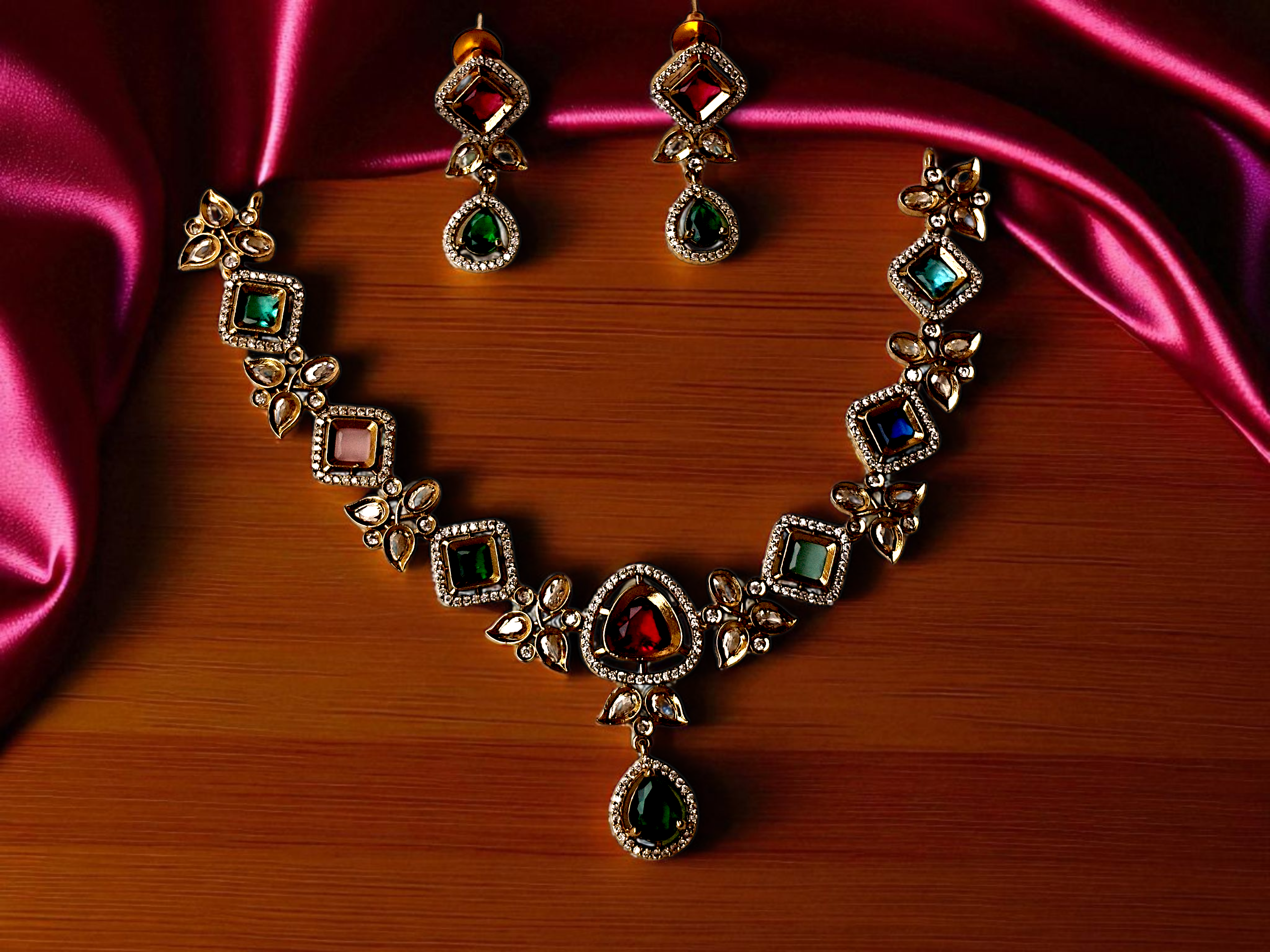 Ashi Creations: Royal Navratna Inspired Set