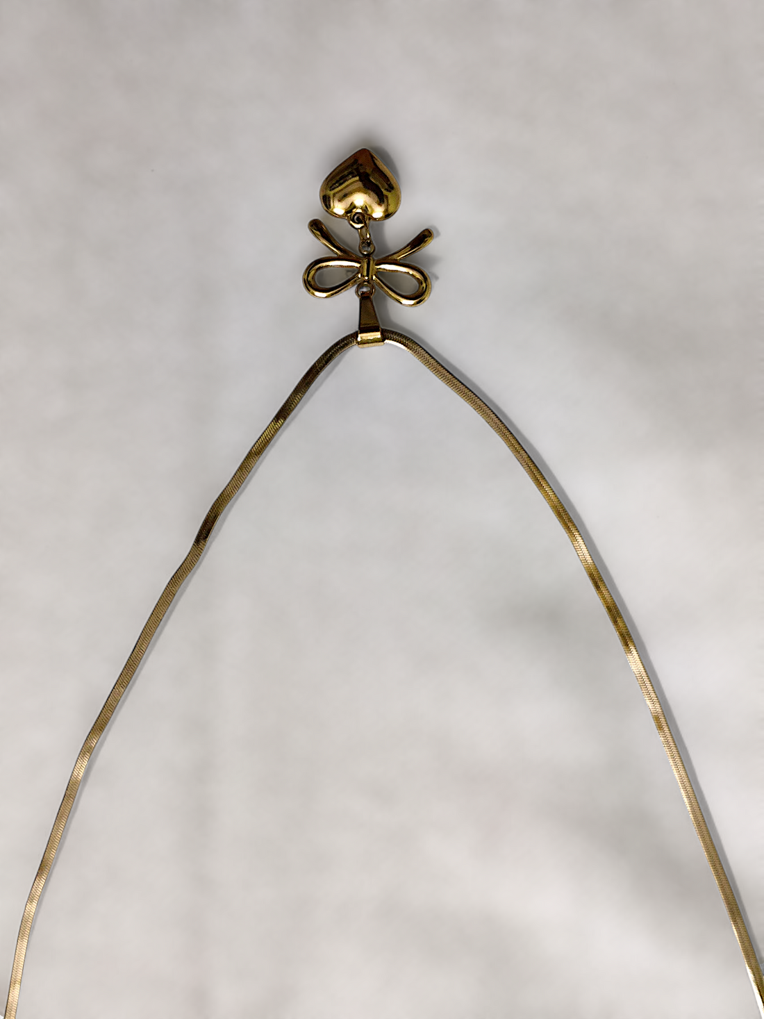 Ashi Heart Charm Anti-Tarnish Chain Set