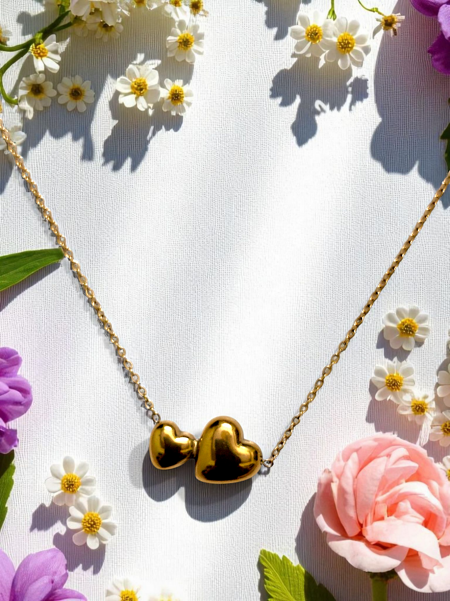 Ashi Creations:  Duo Heart Necklace