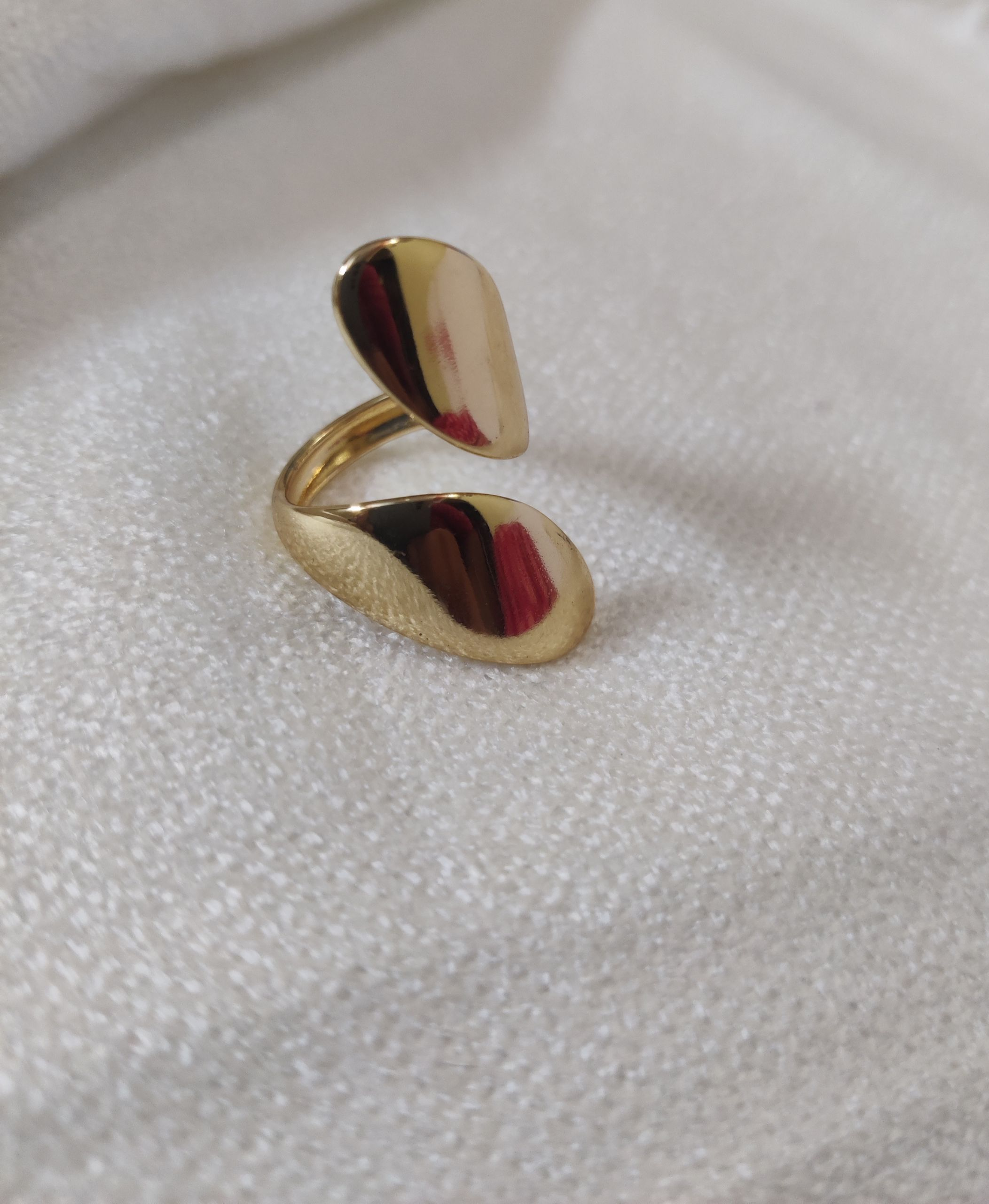 Ashi Teardrop Wrap Ring – Anti-Tarnish Finish