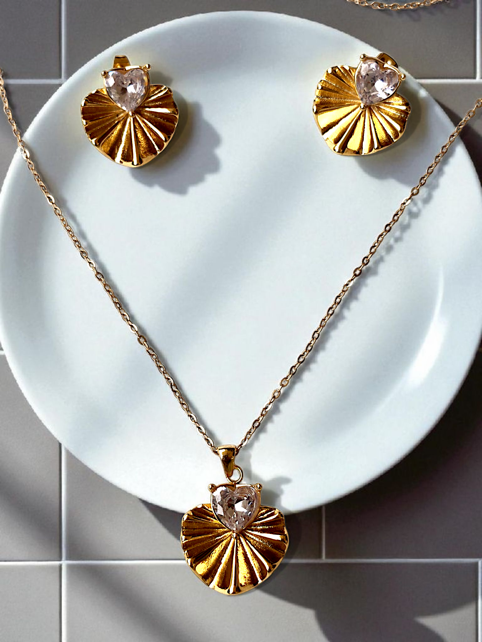 Ashi Creations: Golden Heart Sparkle Set