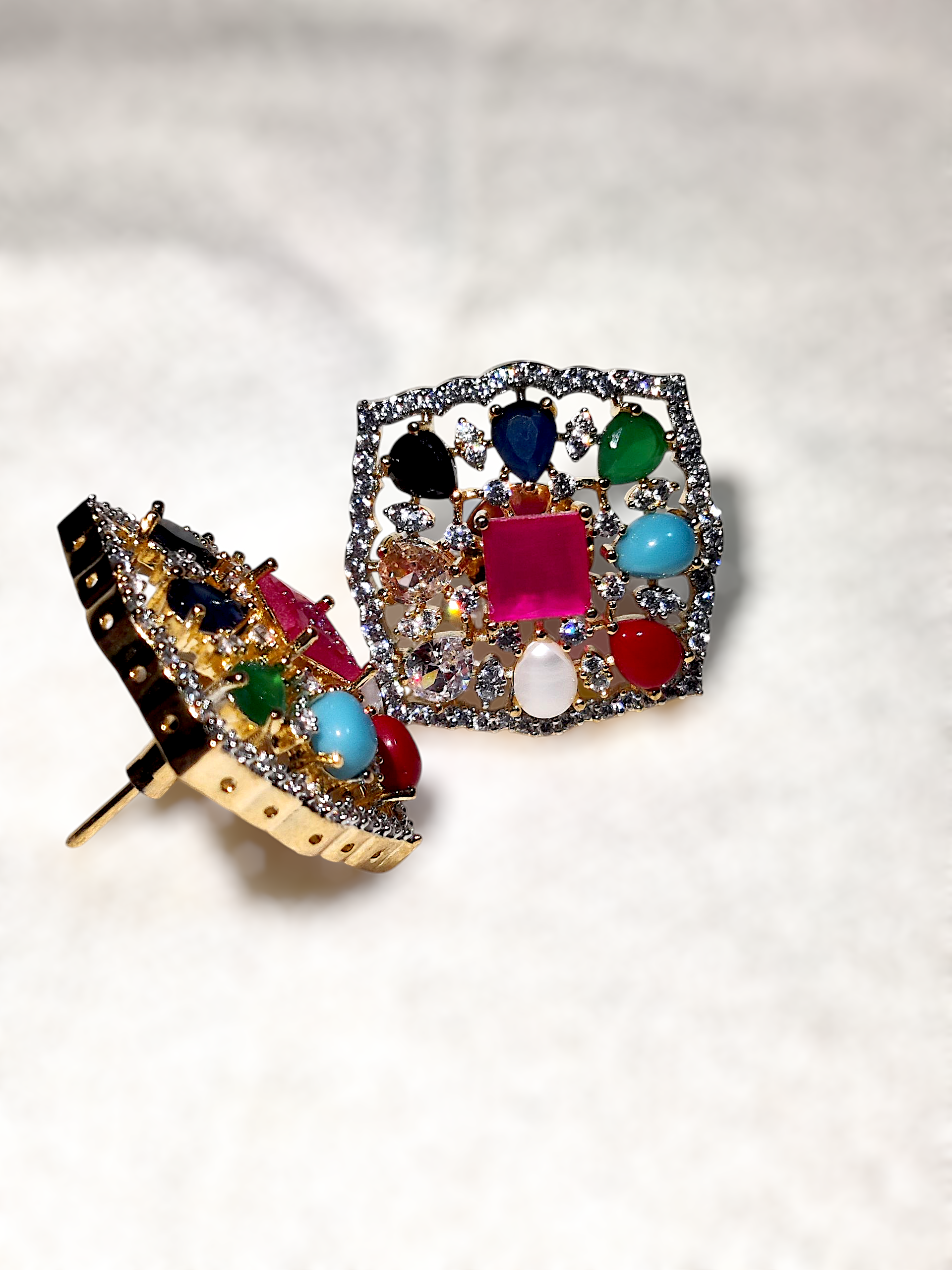 Ashi Navratan Shringar Earrings