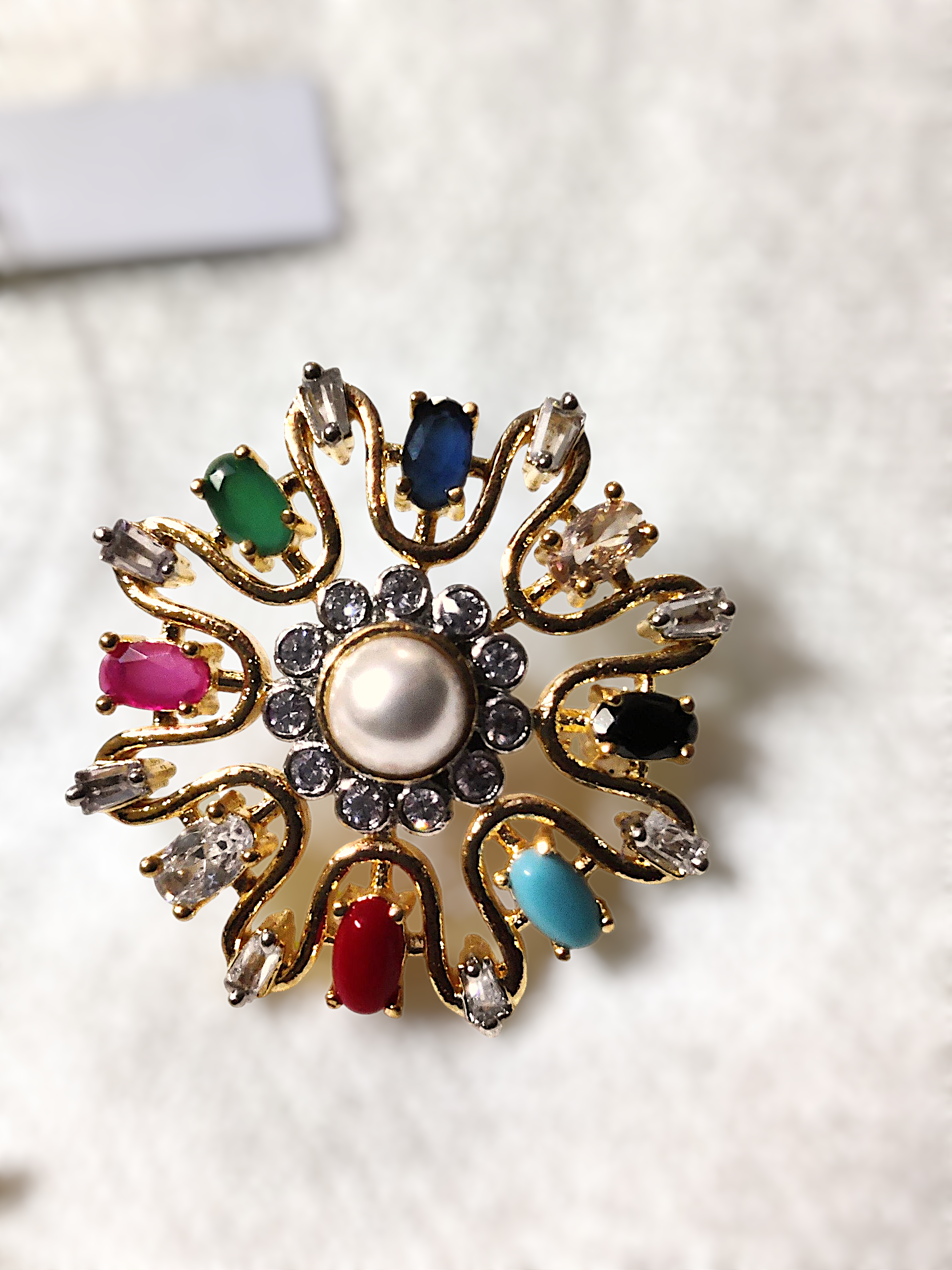 Ashi Navratan Gemstone Earrings