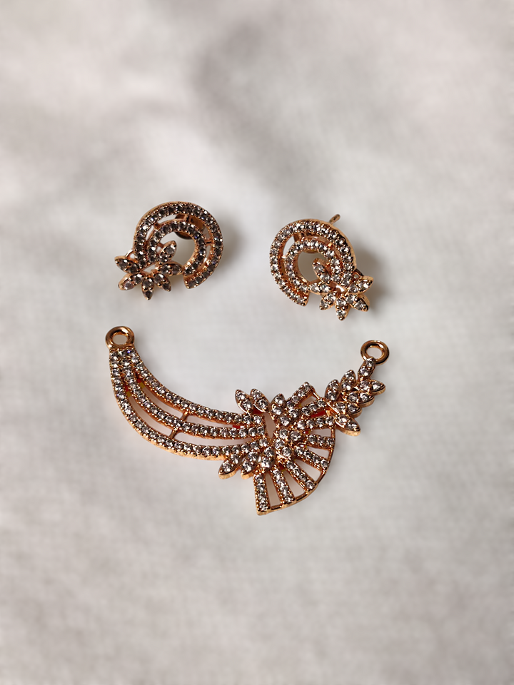 Ashi Noor Rose Gold Pendant Set
