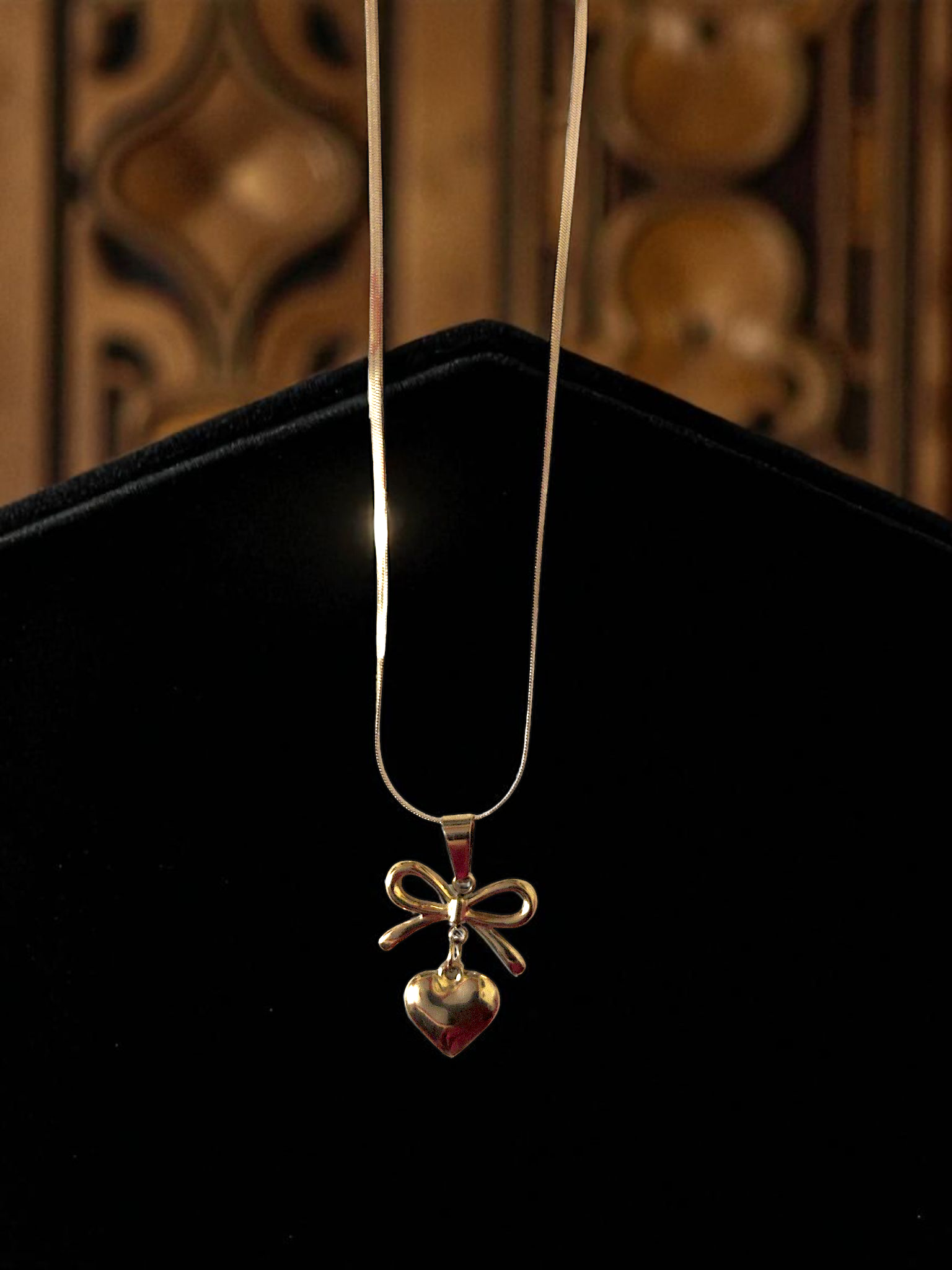 Ashi Heart Charm Anti-Tarnish Chain Set