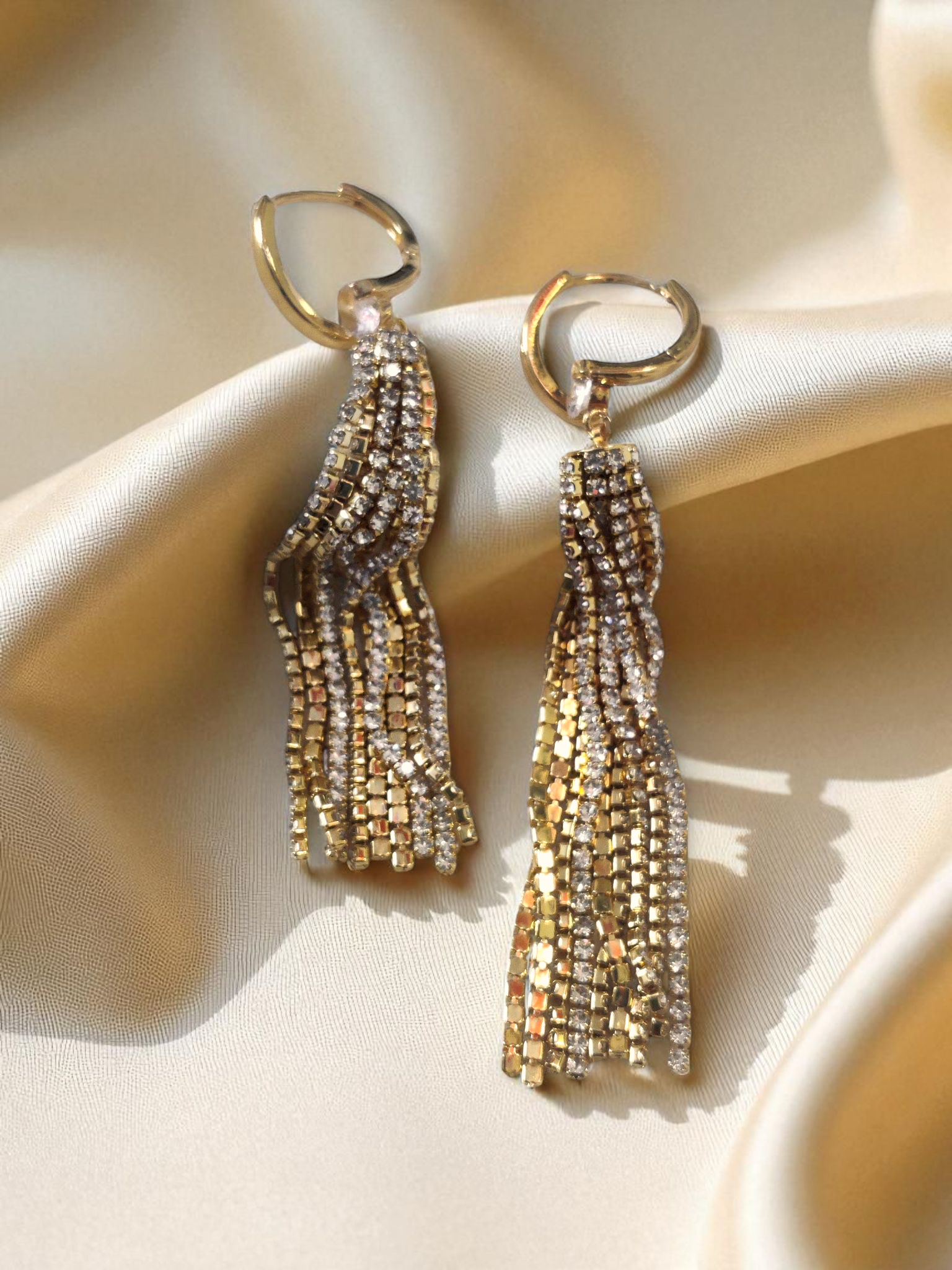 Ashi ShineDrop Long Earrings – Anti-Tarnish