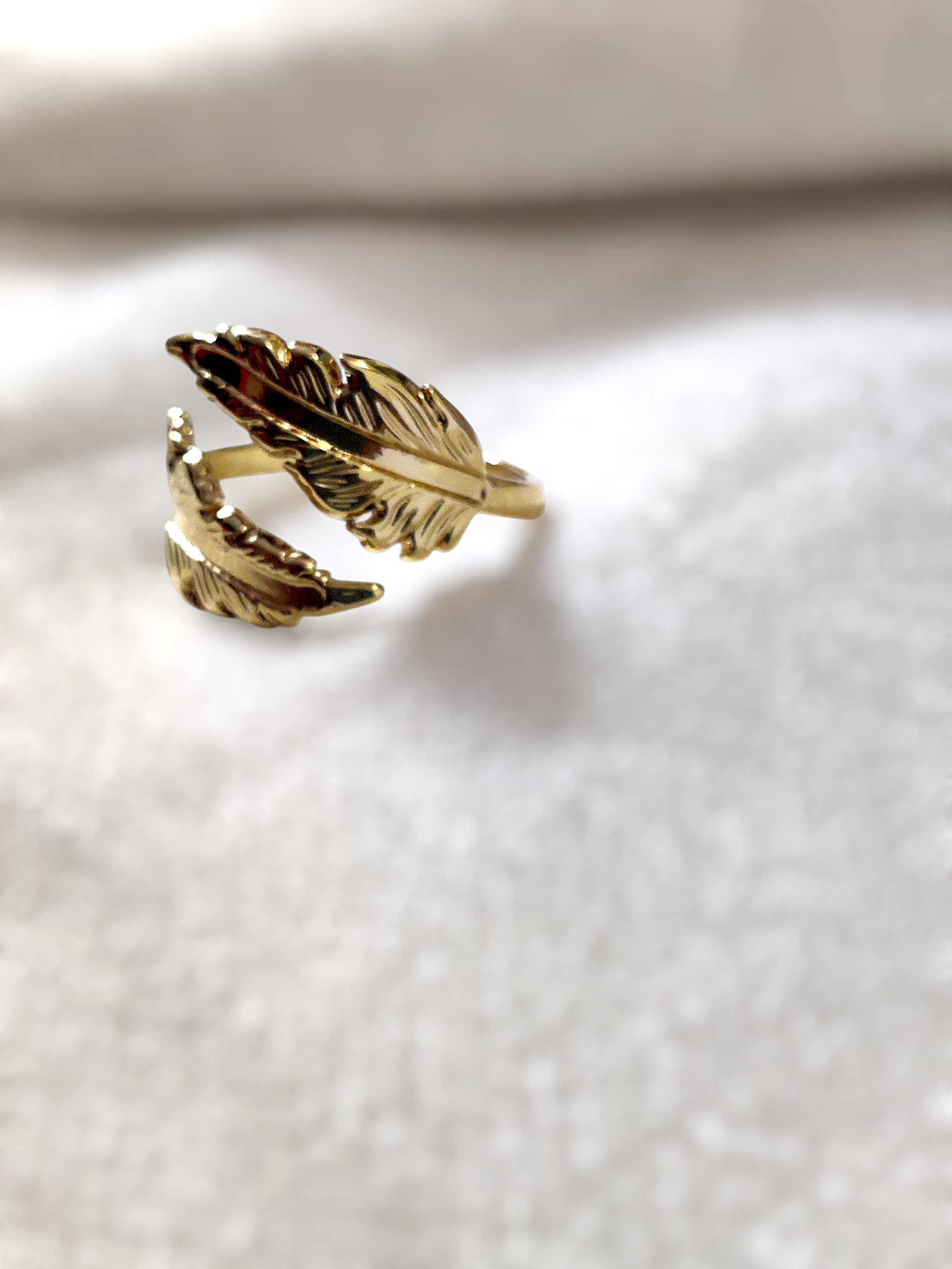 Ashi Twin Feather Anti-Tarnish Ring