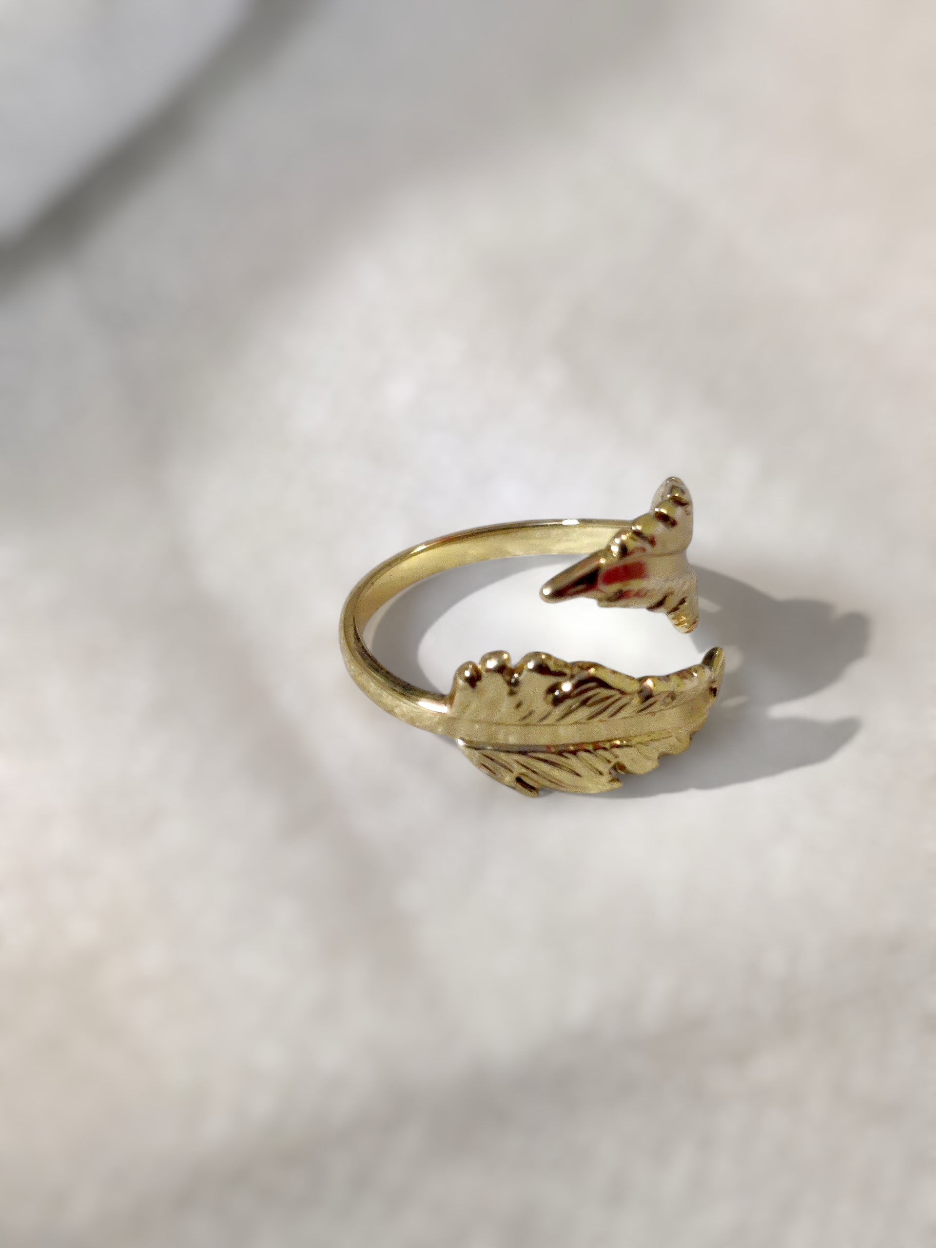 Ashi Twin Feather Anti-Tarnish Ring