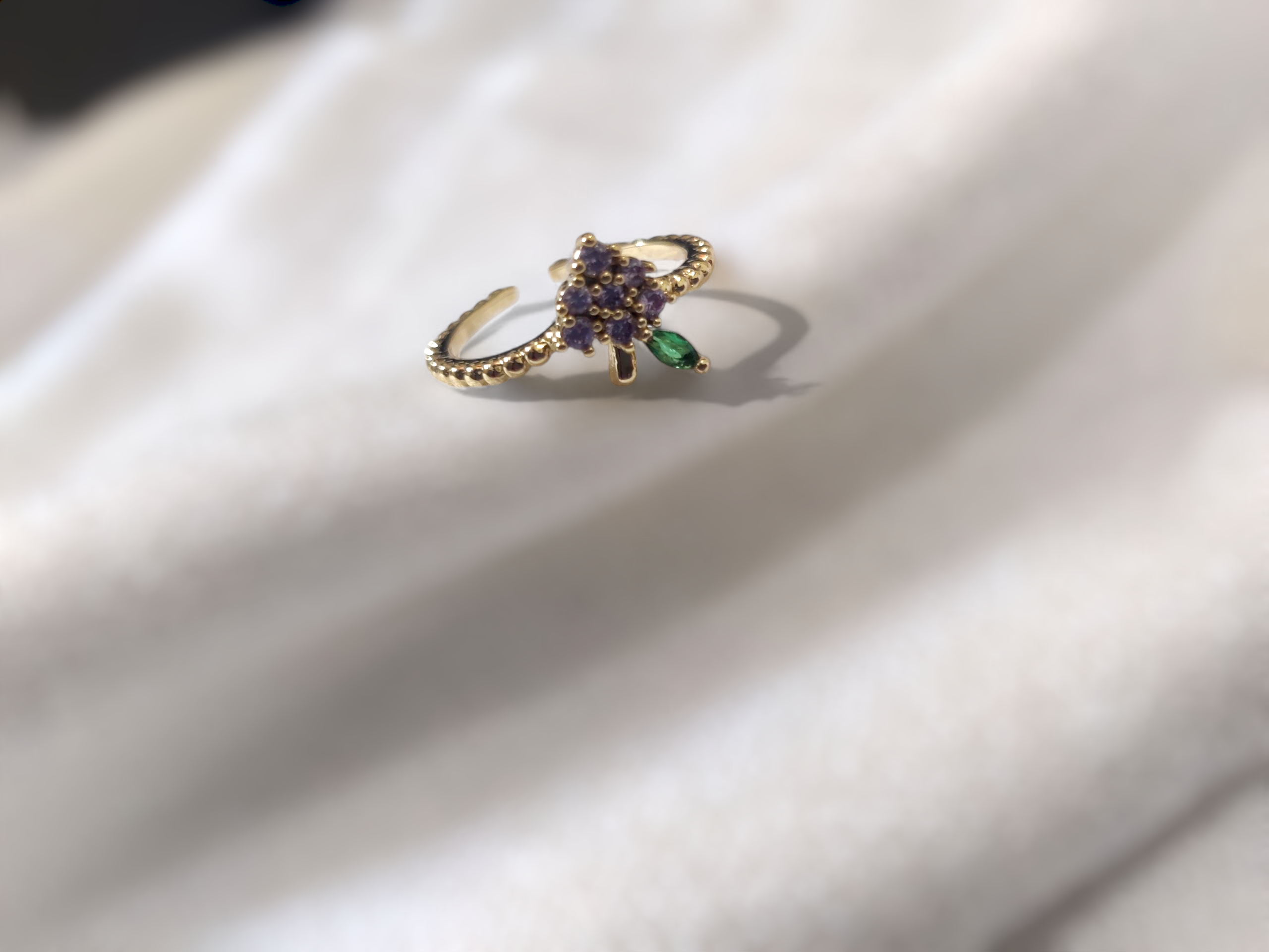 Ashi Grape Charm Anti-Tarnish Ring