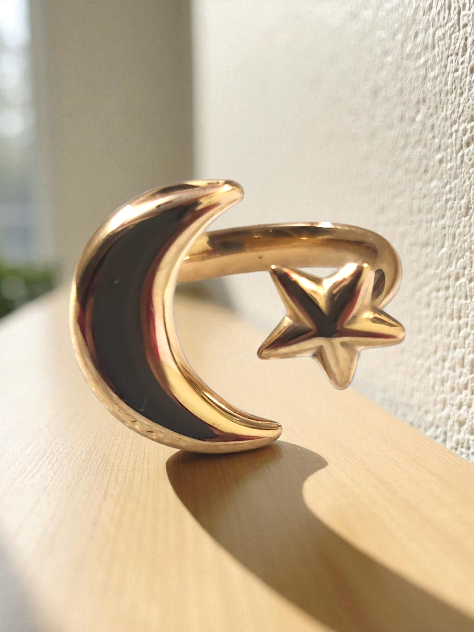 Ashi Moon & Star Ring – Anti-Tarnish Magic