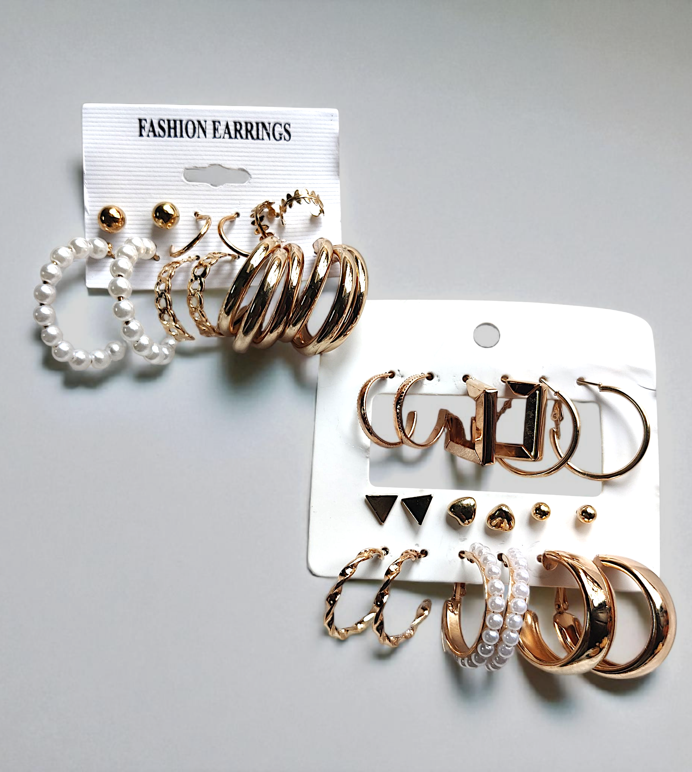 Premium Anti-Tarnish Earring Combo Set – 2 Cards (15 Pairs Total) 🌟
